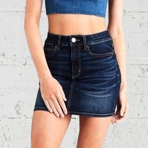 American Eagle Outfitters Hi-Rise Mini Next Level Stretch Denim Skirt